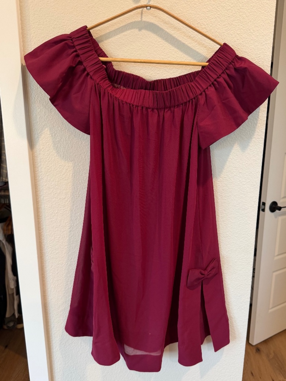 Ted Baker Cranberry Off-the-shoulder Bathing Suit Cover